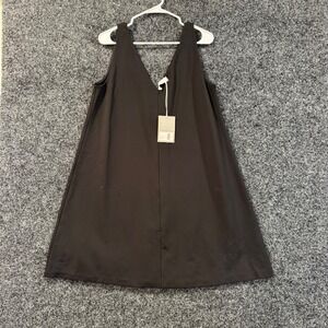 Everlane Black V Neck Sleeveless Shift Dress Size 10